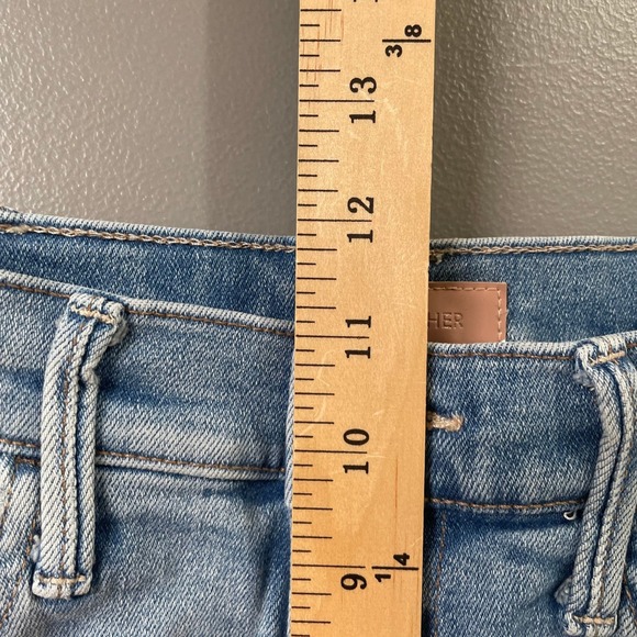 MOTHER The Hustler Ankle Fray Jeans Au Revoir Womens Sz 27 Flare Denim USA - Picture 14 of 14